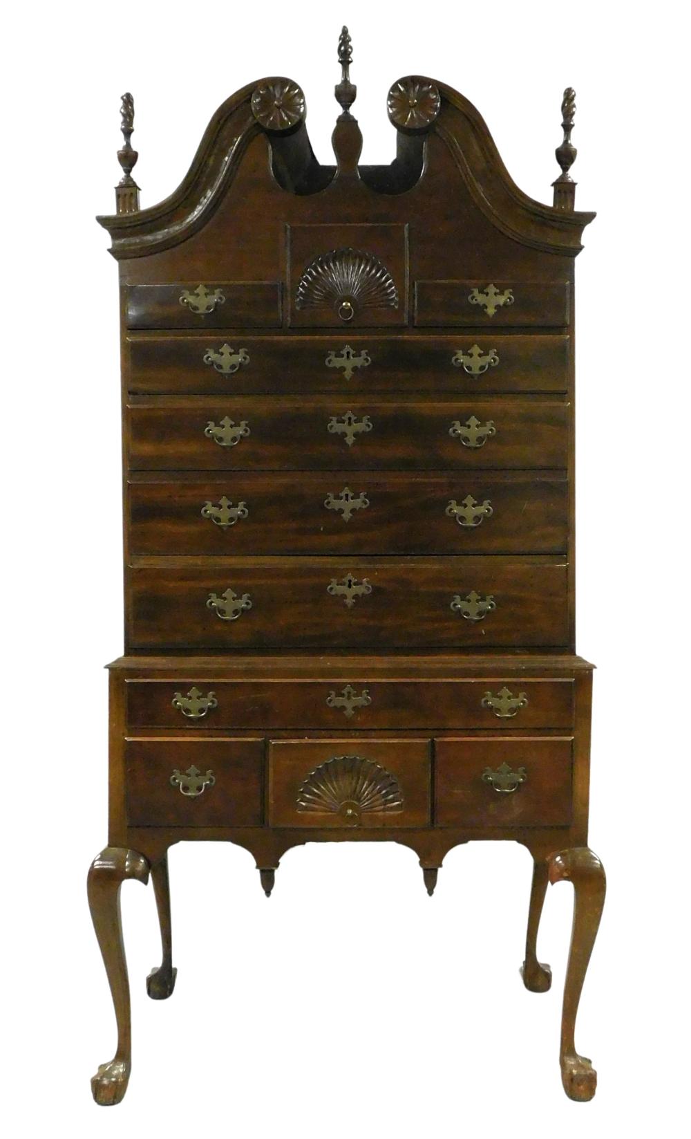 CHIPPENDALE HIGHBOY, LATE 18TH