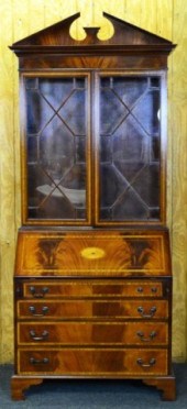 CHIPPENDALE INLAID DROP-FRONT