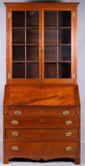 CHIPPENDALE INLAID WALNUT SLAN