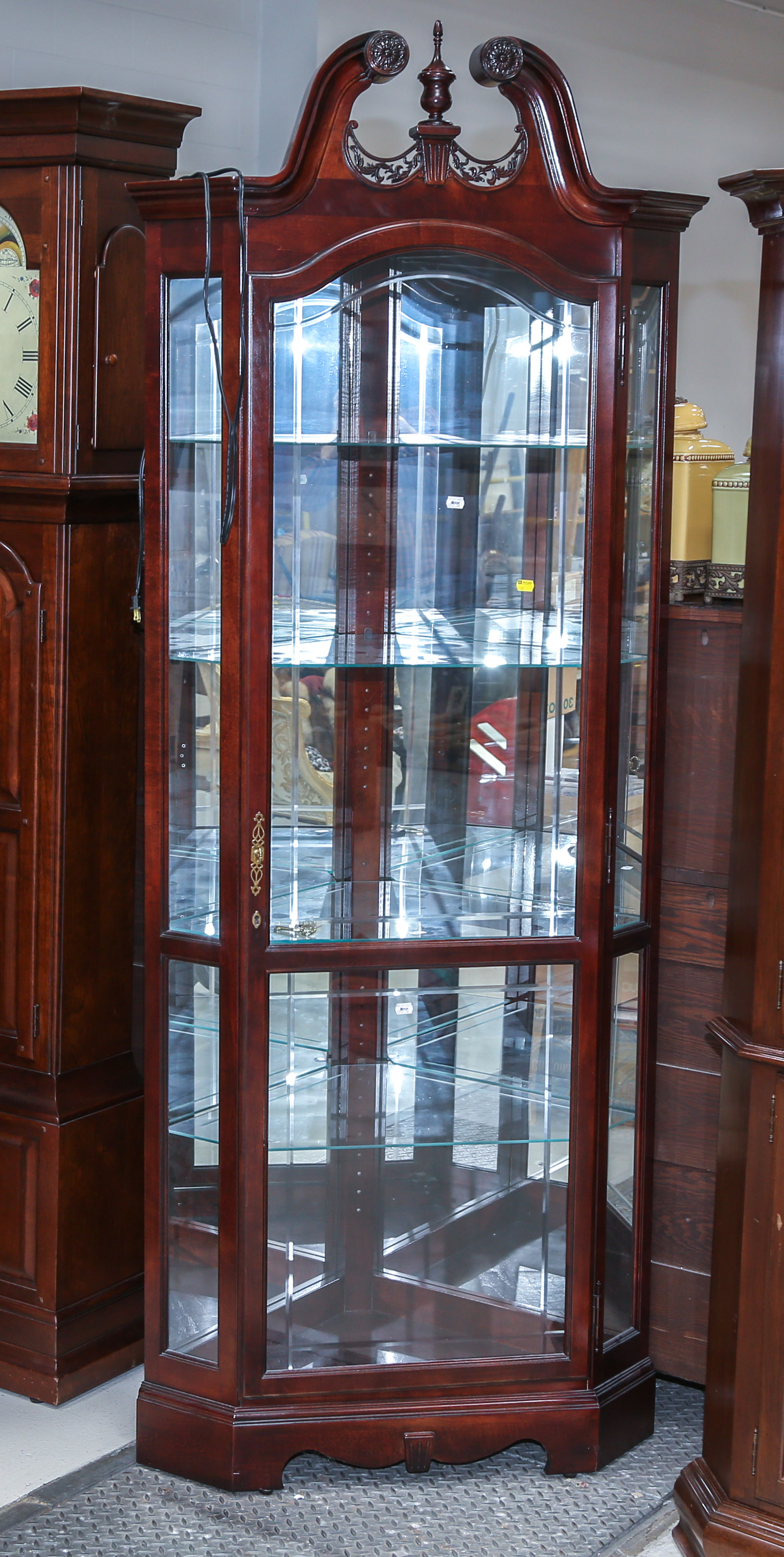 CHIPPENDALE INSPIRED CORNER CURIO