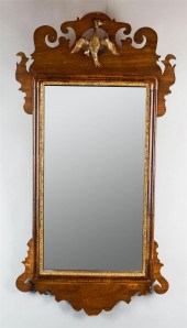CHIPPENDALE MAHOGANY AND PARCE