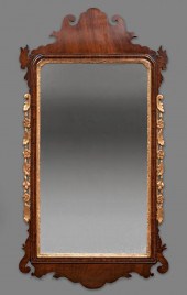 CHIPPENDALE MAHOGANY AND PARCE