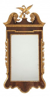 CHIPPENDALE MAHOGANY AND PARCE