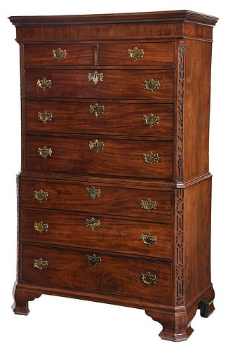 CHIPPENDALE MAHOGANY BLIND FRETWORK