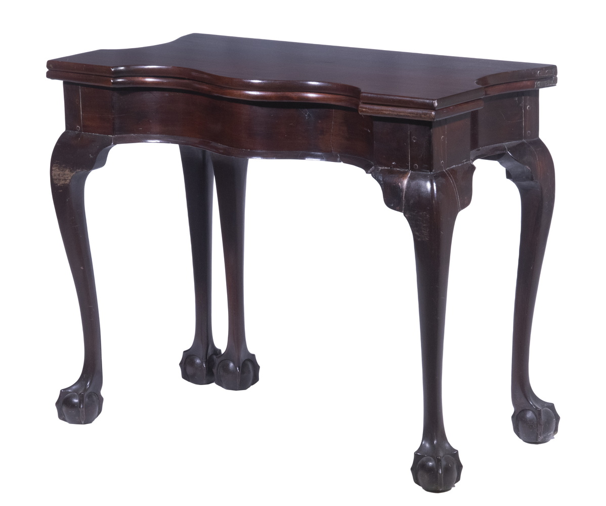 CHIPPENDALE MAHOGANY CARD TABLE