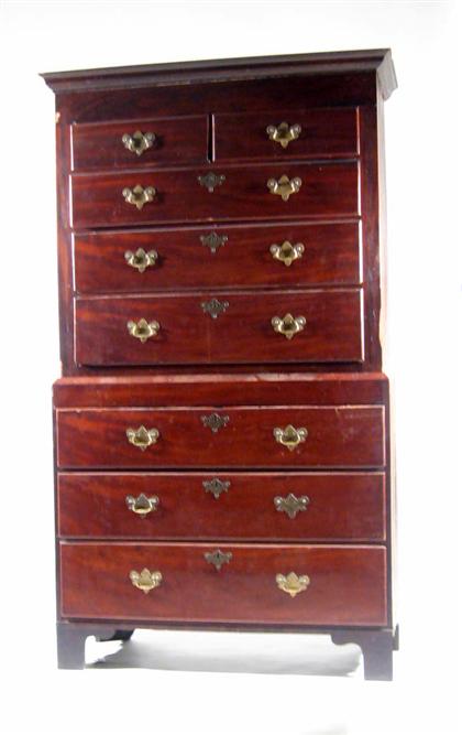Chippendale mahogany chest on chest