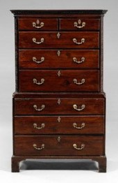 Chippendale mahogany chest on