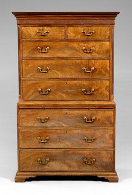 Chippendale mahogany chest on