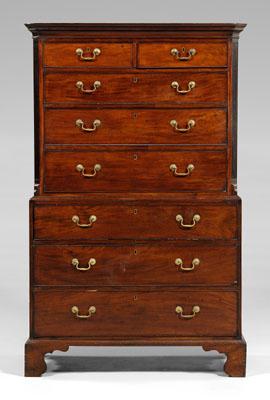 Chippendale mahogany chest on