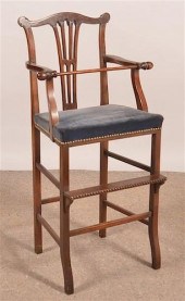 CHIPPENDALE MAHOGANY CHILD'S H