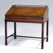 Chippendale mahogany desk on f