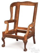 CHIPPENDALE MAHOGANY EASY CHAI