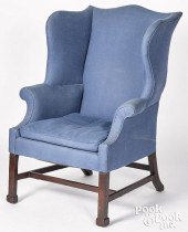 CHIPPENDALE MAHOGANY EASY CHAI