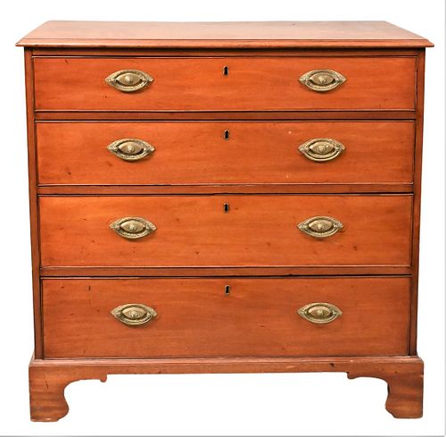 CHIPPENDALE MAHOGANY FOUR DRAWER