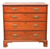 CHIPPENDALE MAHOGANY FOUR DRAW