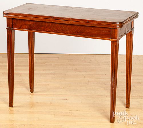 CHIPPENDALE MAHOGANY GAMES TABLE,