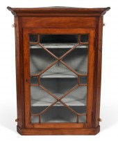 CHIPPENDALE MAHOGANY HANGING C