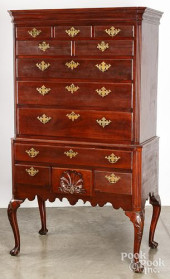 CHIPPENDALE MAHOGANY HIGH CHES