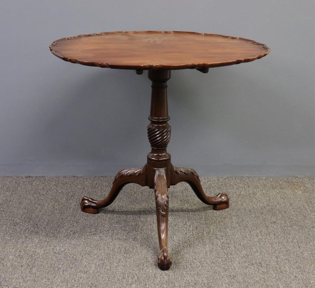 Chippendale mahogany pie crust