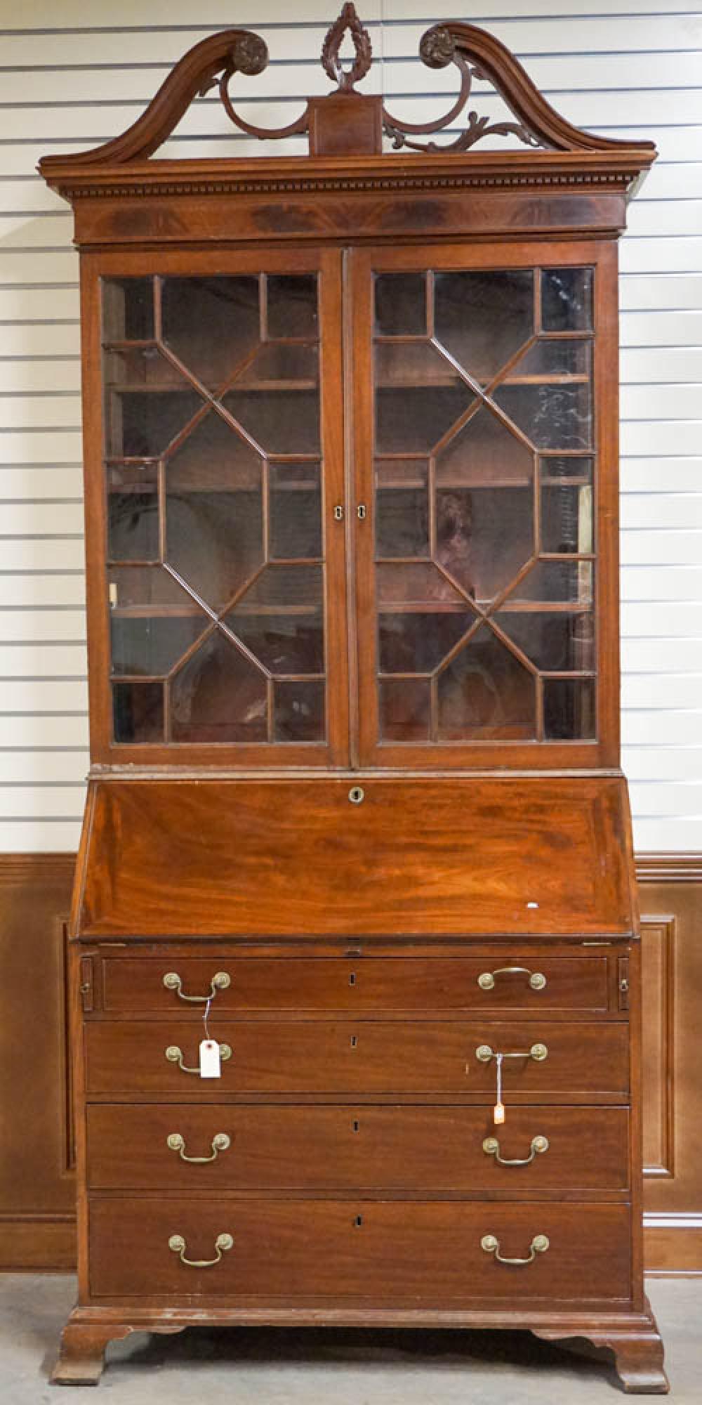 CHIPPENDALE MAHOGANY SECRETARY