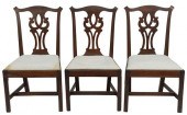 CHIPPENDALE MAHOGANY SIDE CHAI