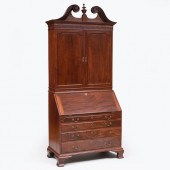 CHIPPENDALE MAHOGANY SLANT-FRO