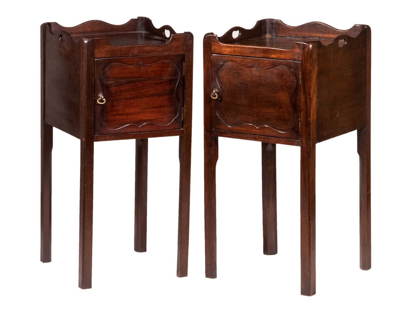 CHIPPENDALE MAHOGANY STANDS Near