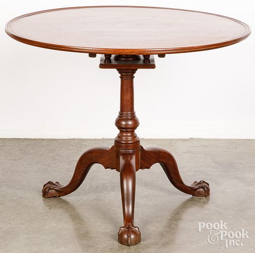 CHIPPENDALE MAHOGANY TEA TABLE,