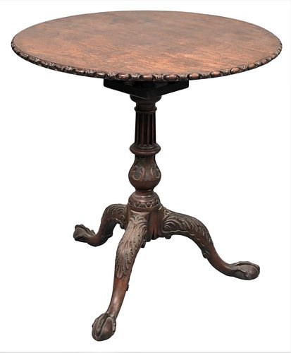 CHIPPENDALE MAHOGANY TIP AND TURN