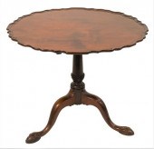 CHIPPENDALE MAHOGANY TIP TABLE