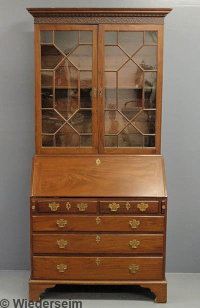 Chippendale mahogany two-piece