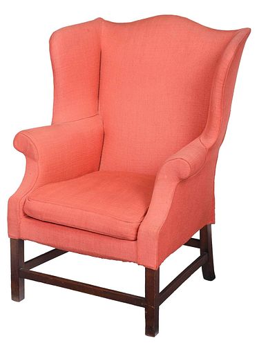 CHIPPENDALE MAHOGANY WING BACK