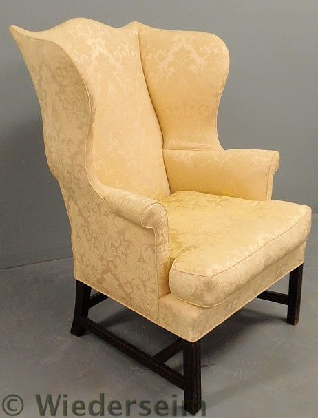 Chippendale mahogany wingchair with