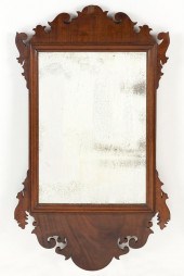 CHIPPENDALE MIRROR MAHOGANY AN