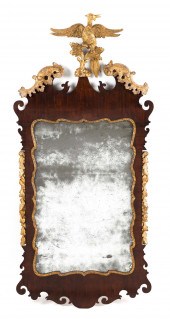 CHIPPENDALE PARCEL-GILT LOOKIN