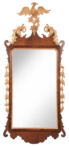 CHIPPENDALE PARCEL GILT MAHOGANY