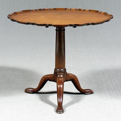Chippendale pie crust tea table,