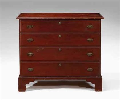 Chippendale red-painted chest of