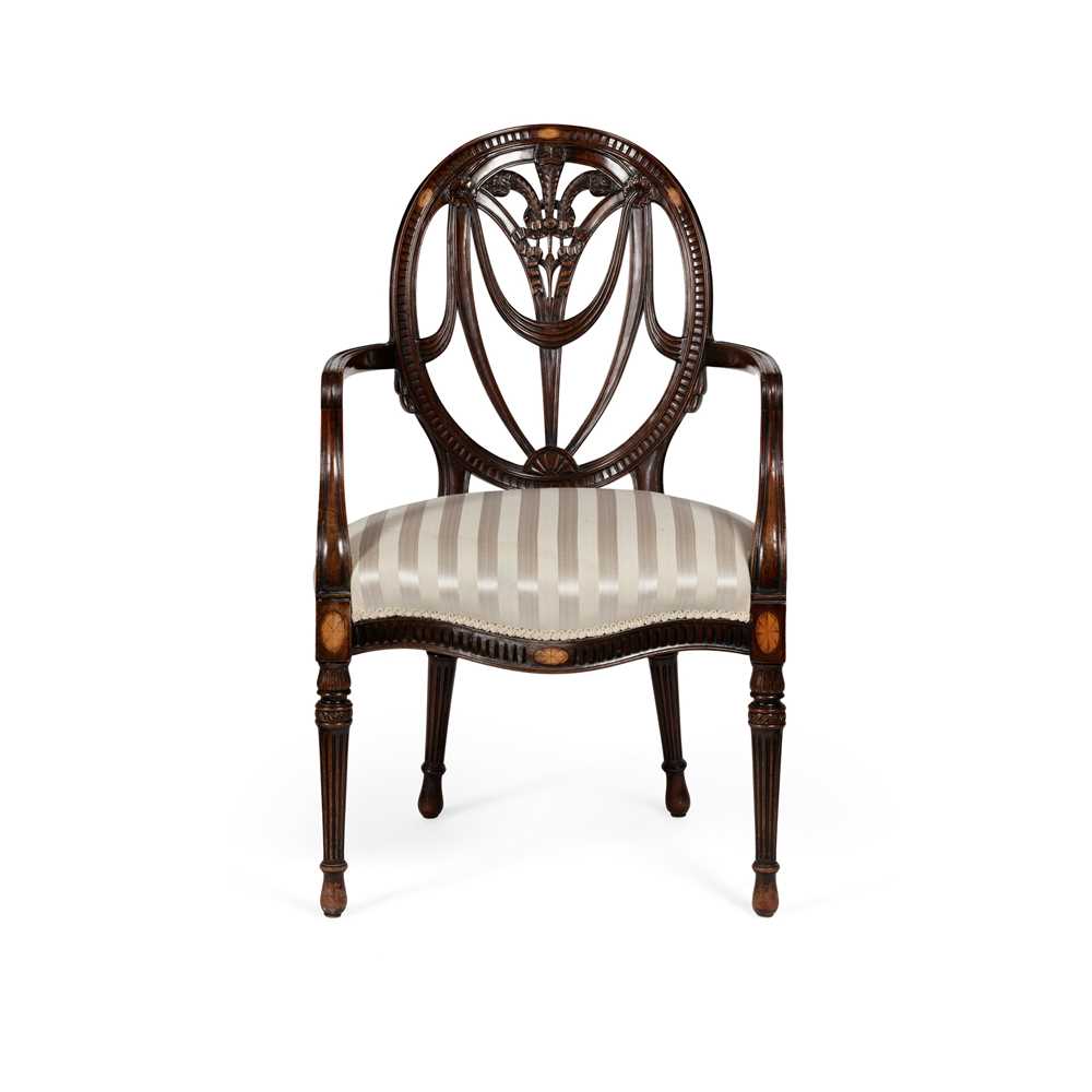 CHIPPENDALE REVIVAL MAHOGANY INLAID
