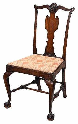 CHIPPENDALE SHELL CARVED MAHOGANY