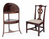 CHIPPENDALE SIDE CHAIR AND A C