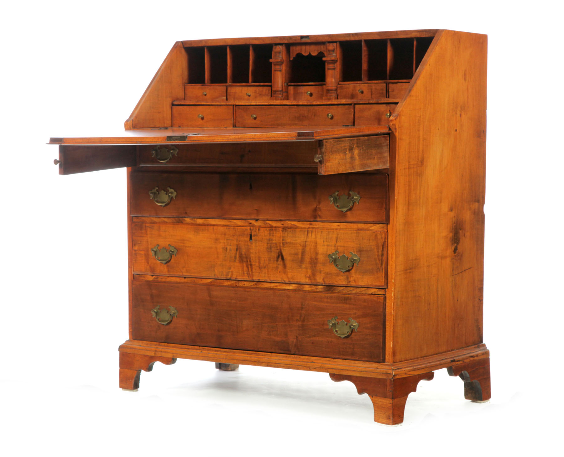 CHIPPENDALE SLANT-FRONT DESK. 