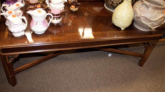 Chippendale style banded mahogany