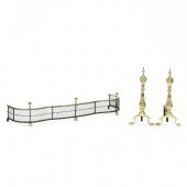 CHIPPENDALE STYLE BRASS ANDIRO