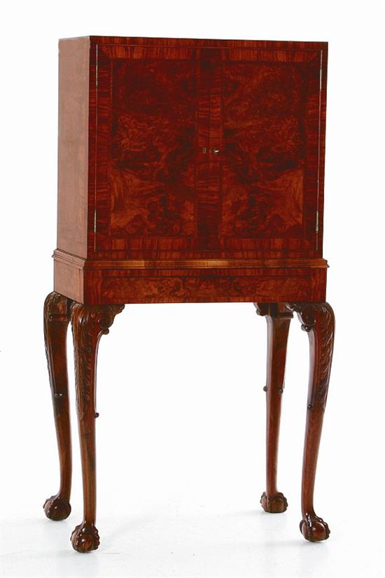 Chippendale style burl walnut