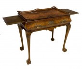 CHIPPENDALE STYLE BURLWOOD TEA