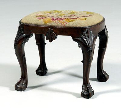 Chippendale style carved footstool,