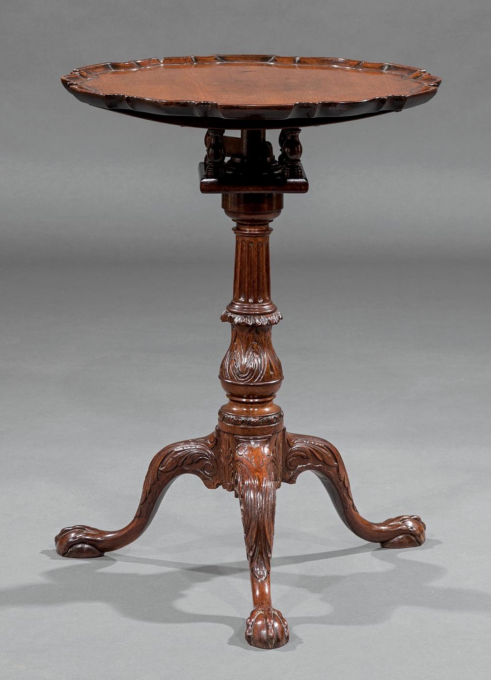 CHIPPENDALE-STYLE CARVED MAHOGANY