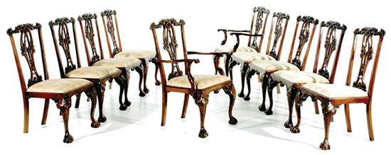 Chippendale style carved mahogany