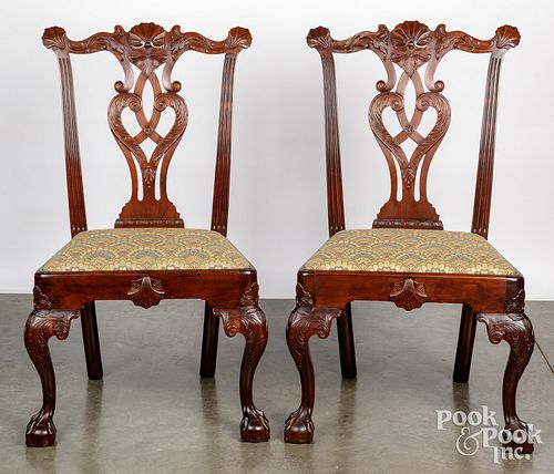 CHIPPENDALE STYLE CARVED MAHOGANY